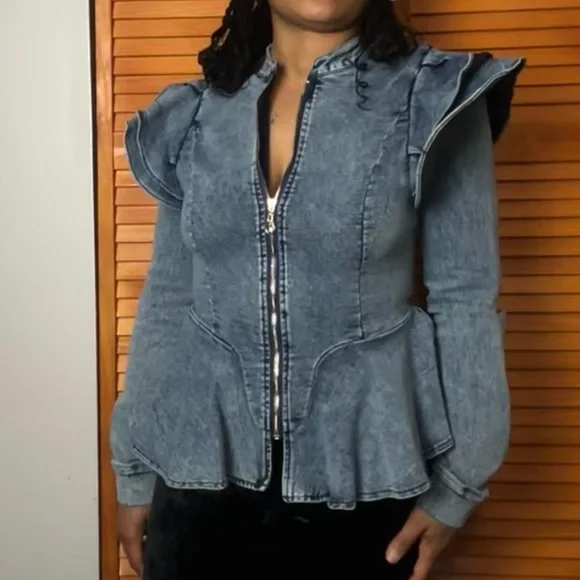 Fashion Nova Stretch Denim Jacket - Picture 4 of 4